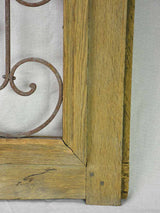 Salvaged solid oak and wrought iron window from the late 19th / early 20th century 30¼" x  29¼"