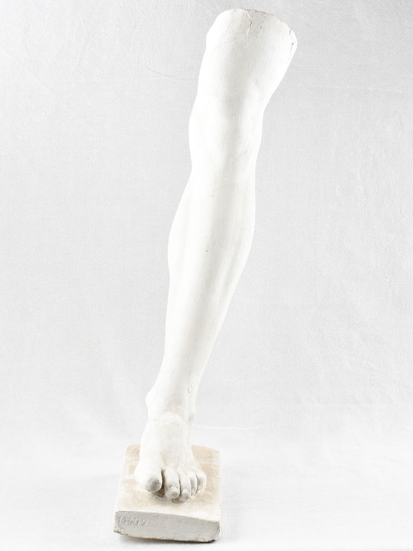 Vintage plaster sculpture of a leg 31½"