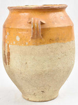 Small yellow confit pot with 2 handles 11½"