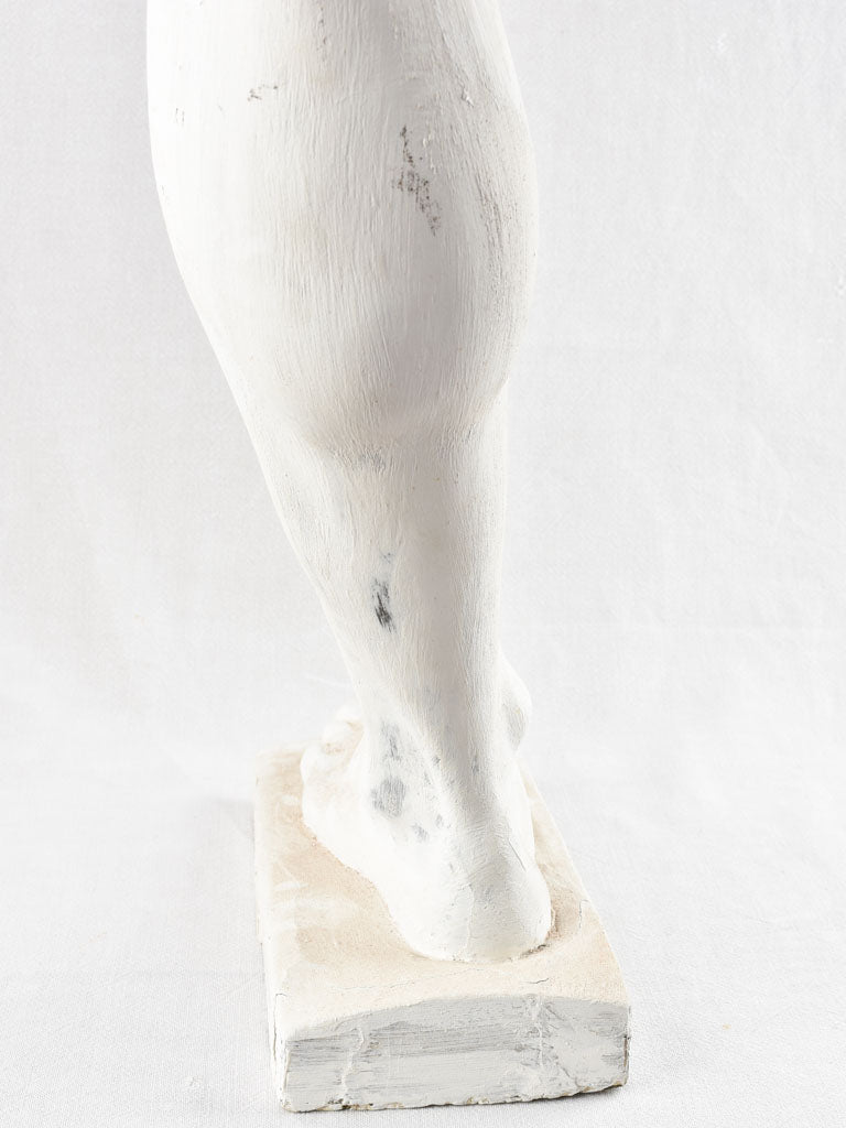 Large vintage plaster leg sculpture  | Vintage plaster sculpture of a leg 31½