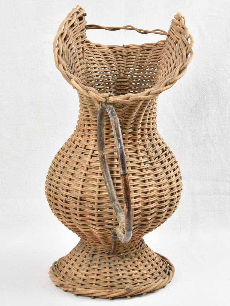 Vintage wicker basket for dried flowers
