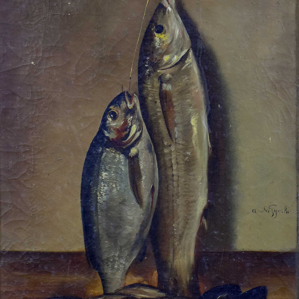 19th century painting still life fish by stream fly rod French Spartacus Model:SLXXT151HGA Razor Kayaks Fishing Rod