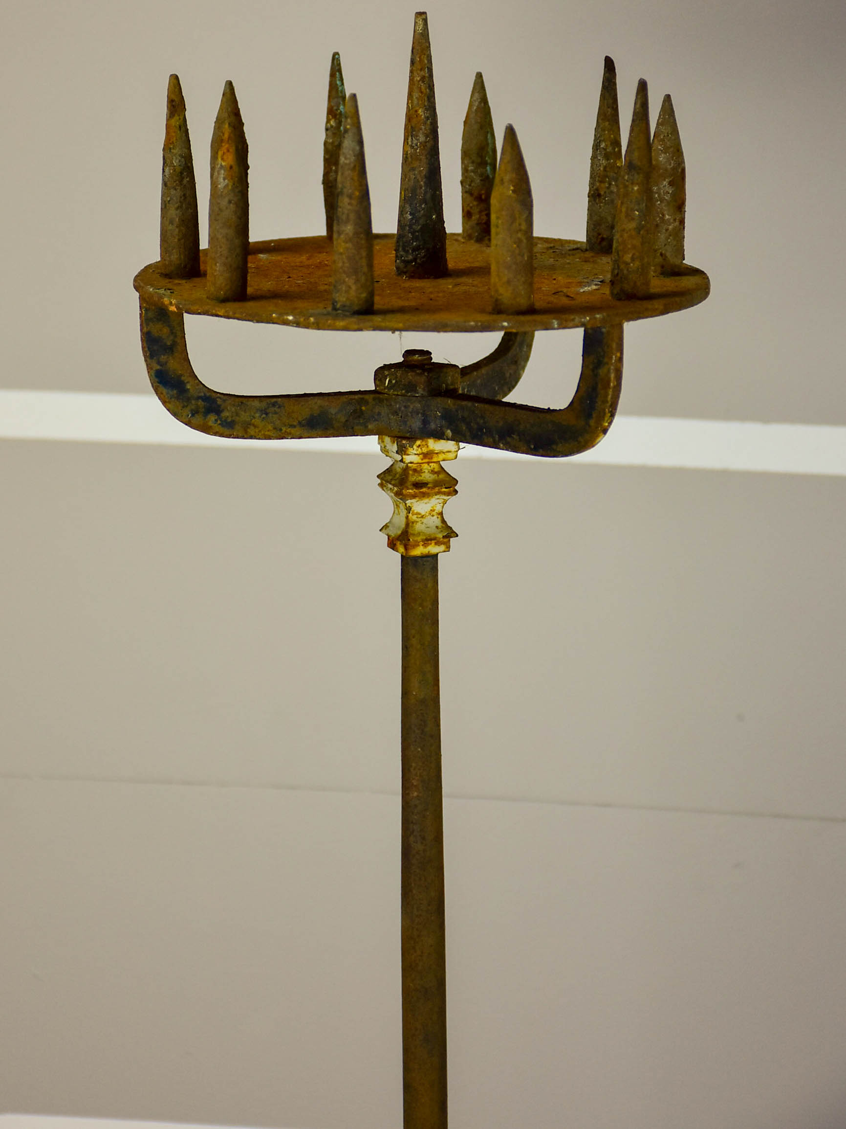 A pair of very tall 19th Century church candlesticks