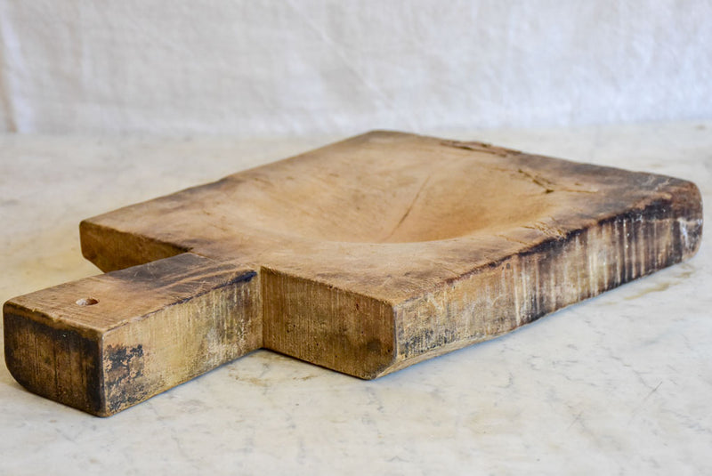 Small antique French cutting board - very worn 9½" x 15¾"