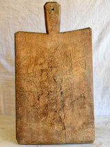 Large antique French cutting board - dark brown timber 12½" x 22¾"