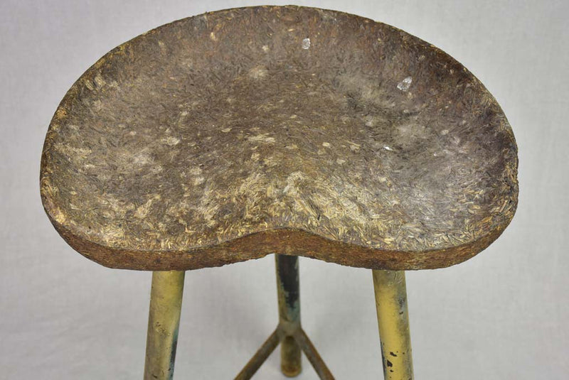 Rustic mid century stool from an atelier