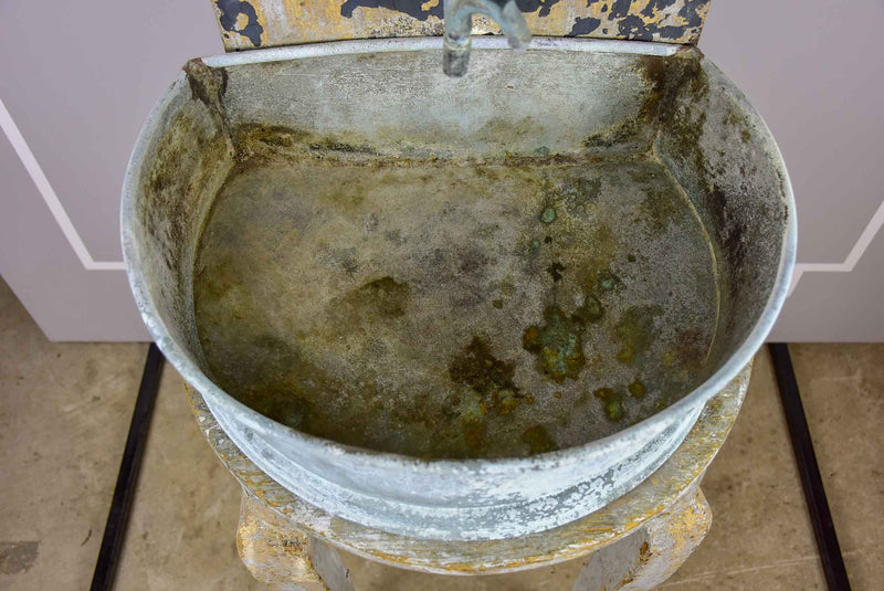 Antique authentic oak water basin