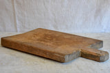 Large antique French cutting board - dark brown timber 12½" x 22¾"
