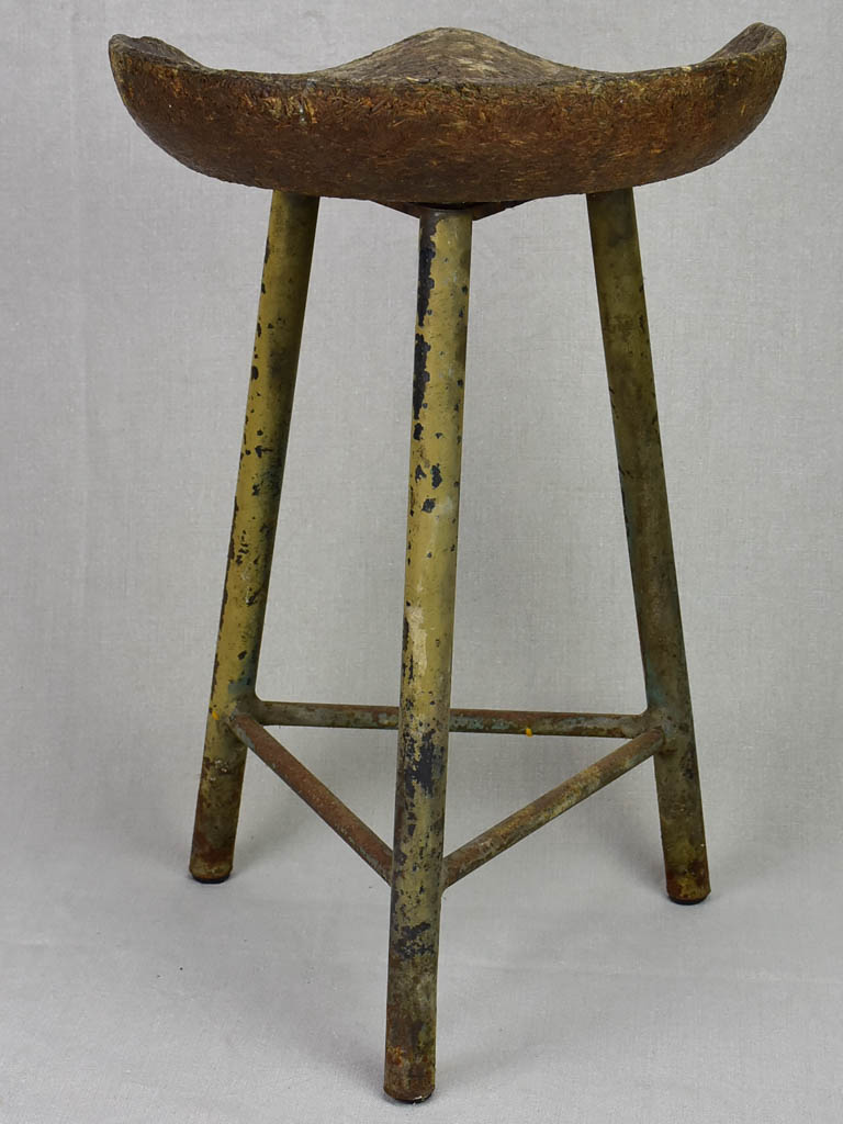 Rustic mid century stool from an atelier
