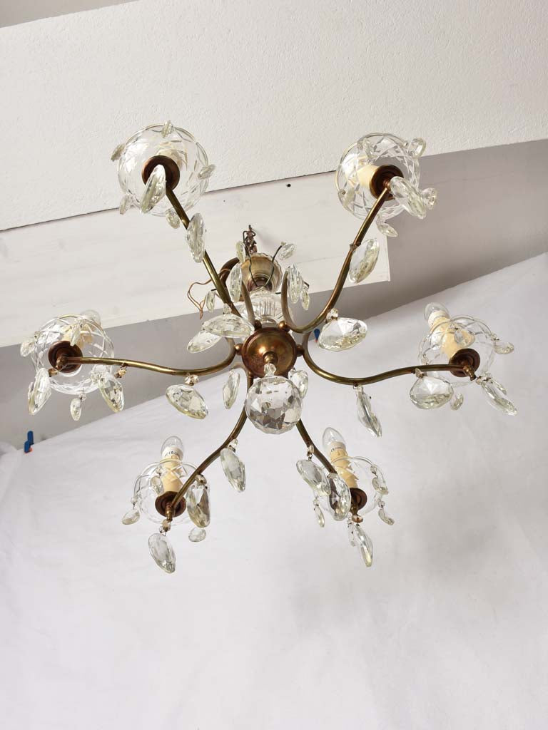 Classic Vintage French Glass Chandelier