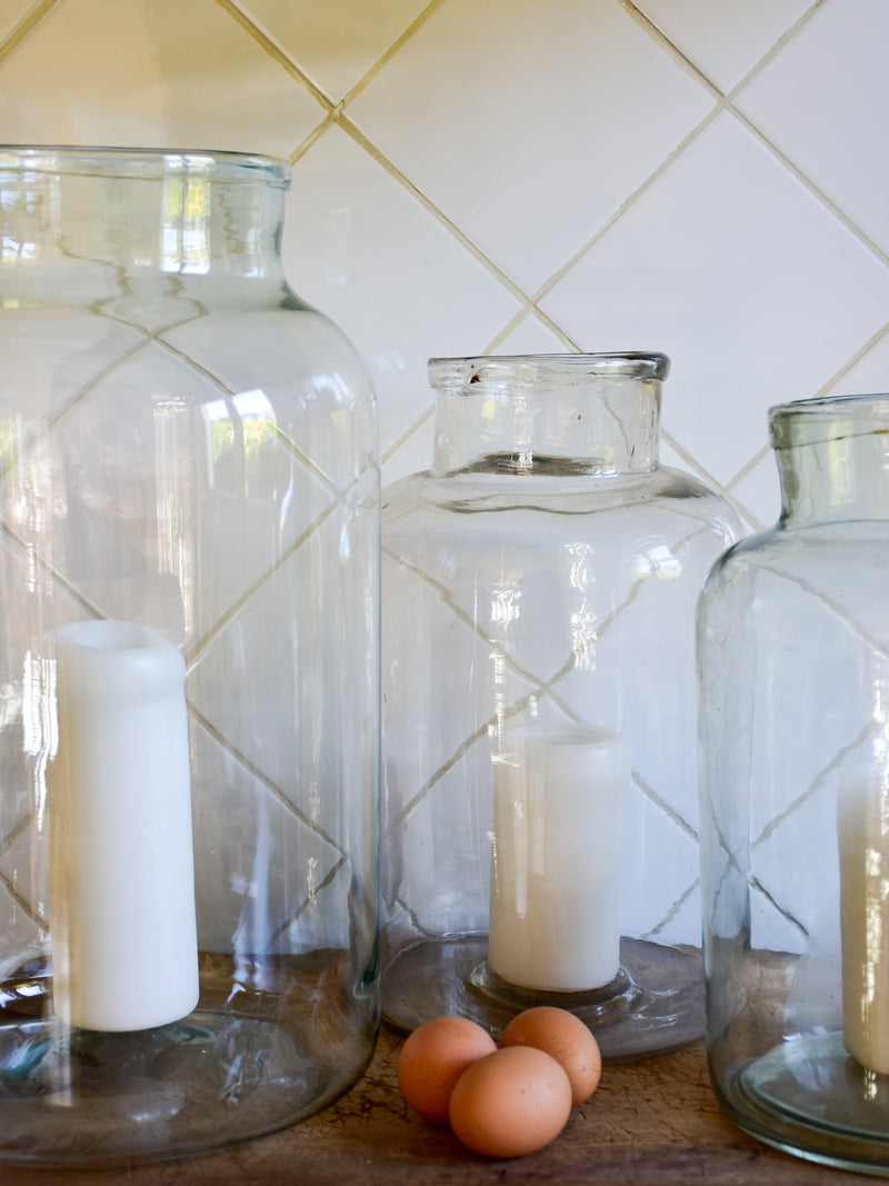 Collection of three very large vintage glass jars – Chez Pluie