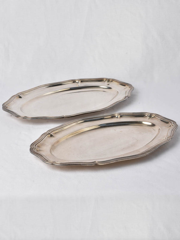 Antique Silver-Plated French Serving Platters