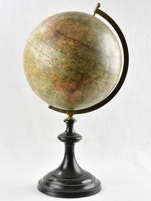 Nineteenth century turned mahogany globe