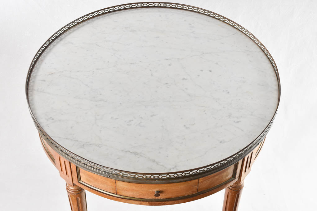 Louis XVI style round marble side table