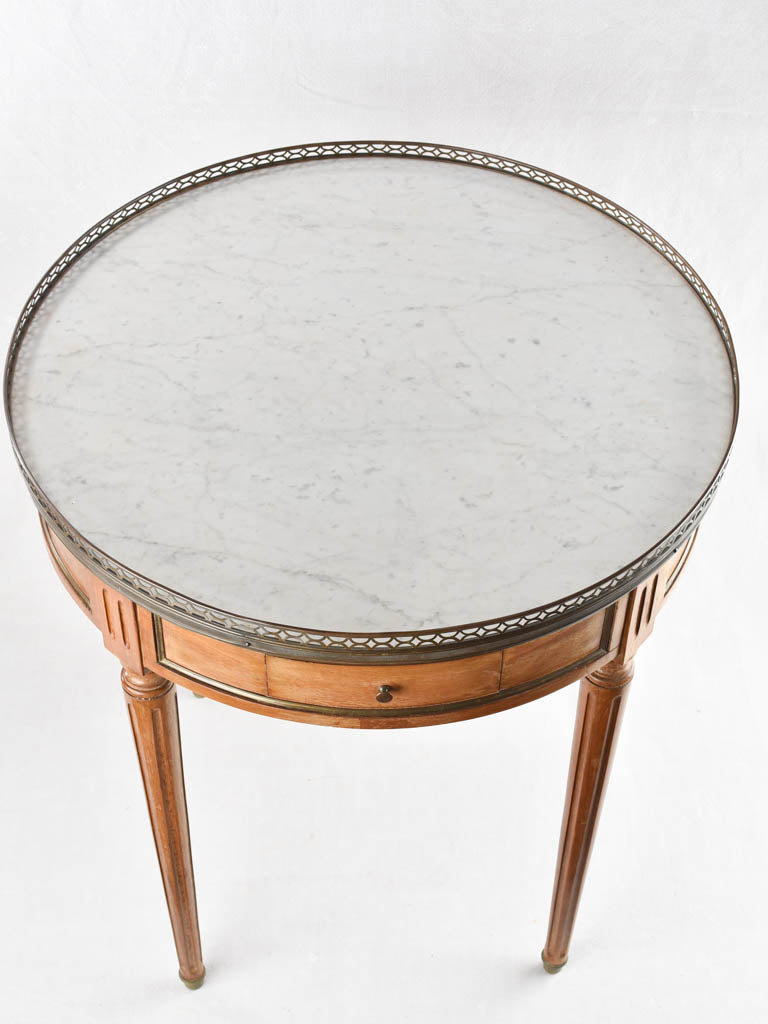 Louis XVI style round marble side table