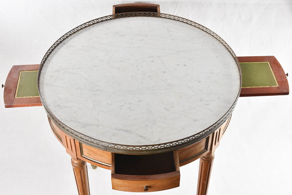 Louis XVI style round marble side table