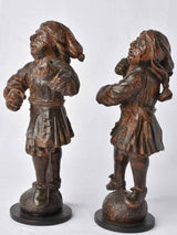 Historical wooden sculptures with remaining paint