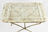 Peppermint green rectangular table - perforated