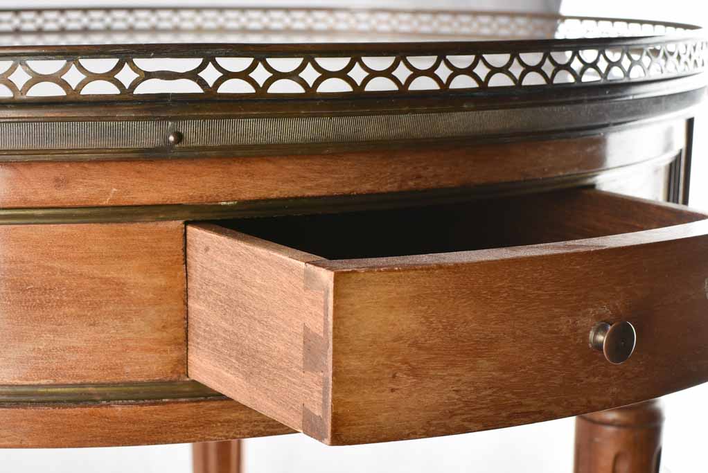 Louis XVI style round marble side table