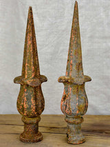 Pair of 19th Century French fence points - cast iron