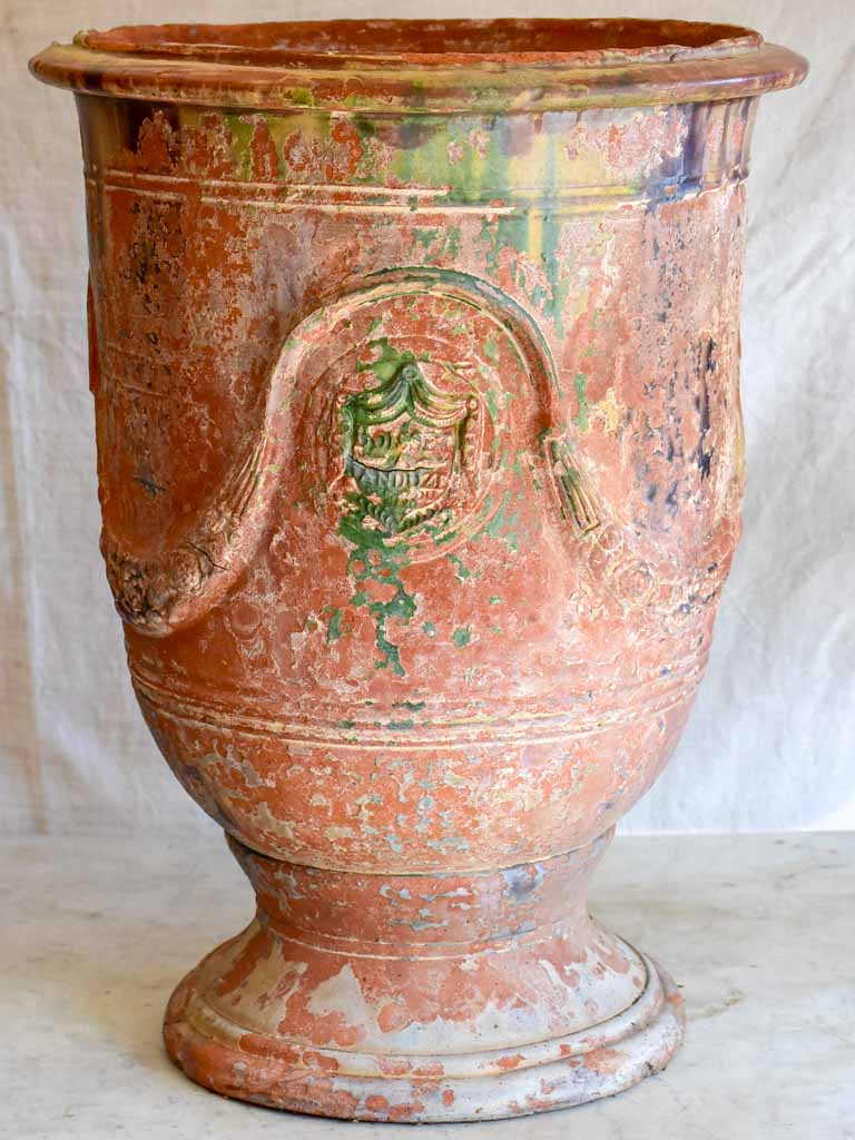 Small 19th Century Boisset Anduze urn - flame glazed