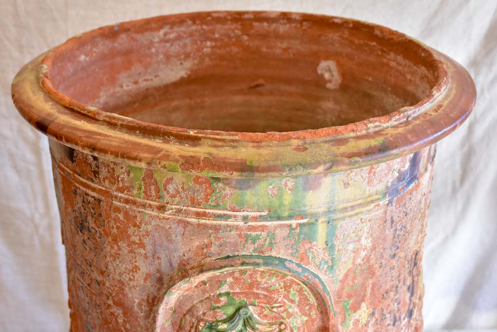 Small 19th Century Boisset Anduze urn - flame glazed