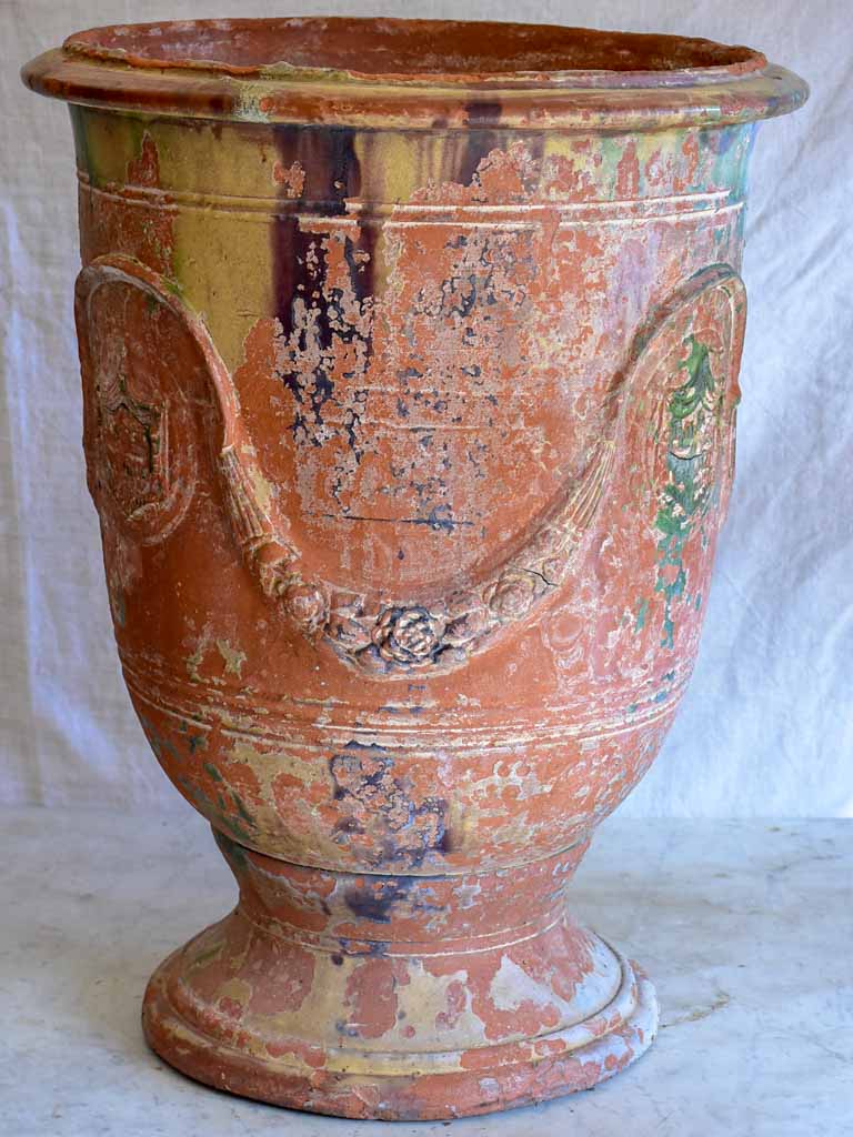 Small 19th Century Boisset Anduze urn - flame glazed