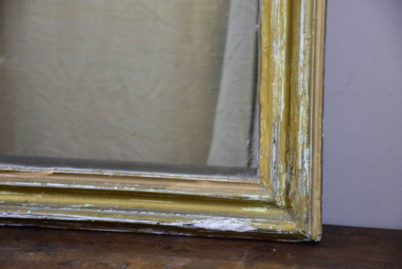 Very large rustic French Louis Philippe mirror - 19th Century 30 ½'' x 54 ¾''
