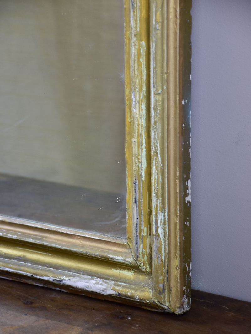Very large rustic French Louis Philippe mirror - 19th Century 30 ½'' x 54 ¾''
