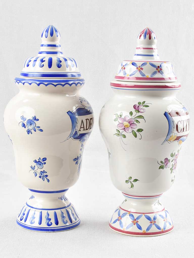 Antique Sylvena heirloom apothecary jars