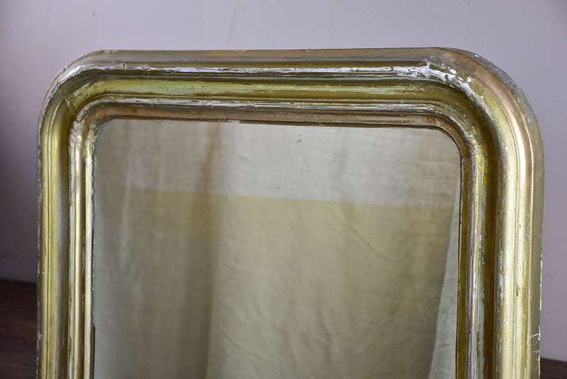 Very large rustic French Louis Philippe mirror - 19th Century 30 ½'' x 54 ¾''