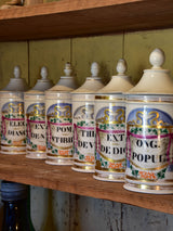 Collection of 6 antique French apothecary jars