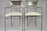 Pair of vintage metal armchairs in the Directoire style