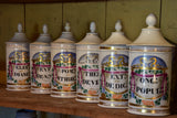Collection of 6 antique French apothecary jars