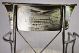 Pair of vintage metal armchairs in the Directoire style