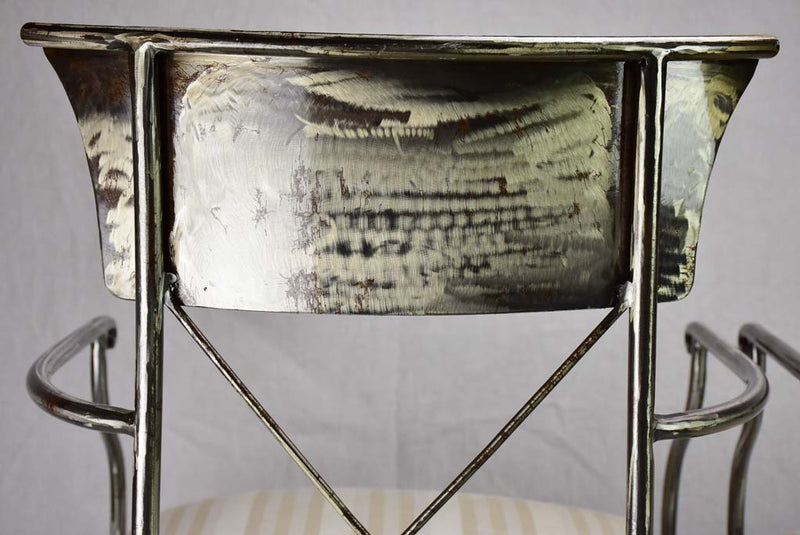 Pair of vintage metal armchairs in the Directoire style