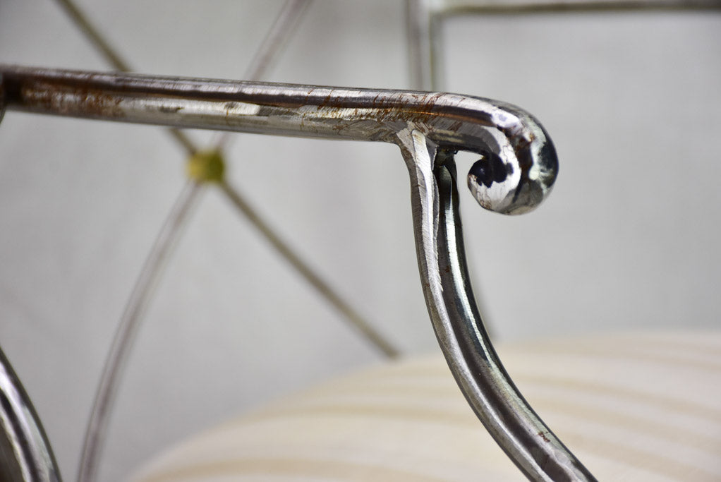 Pair of vintage metal armchairs in the Directoire style