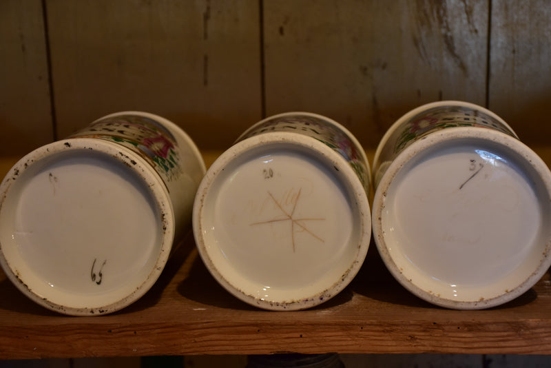 Collection of 6 antique French apothecary jars