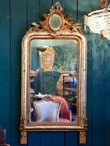 Louis Philippe mirror with decorative pediment