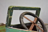 Rare green toy push car from the mid-twentieth century 61"