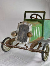 Rare green toy push car from the mid-twentieth century 61"