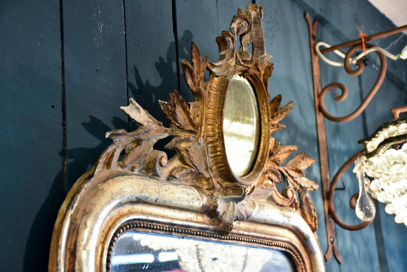Louis Philippe mirror with decorative pediment