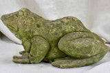 Antique French garden sculpture of a frog