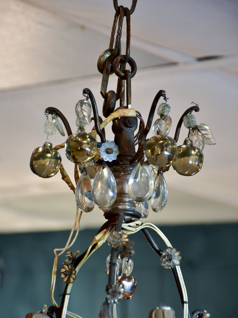 Charming Murano glass adorned chandelier