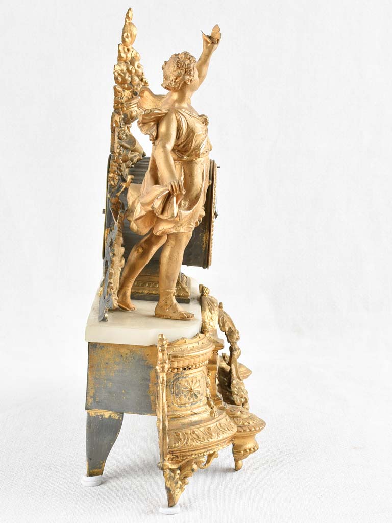 Antique decor bronze mantle clock