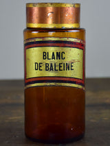 19th Century apothecary jar - Blanc de Baleine