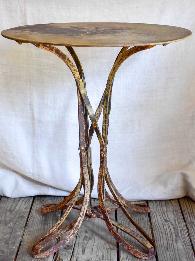 Antique French riveted 'Eiffel' garden table