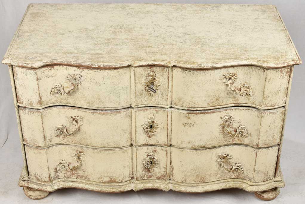 Antique French commode with 3 drawers 48"