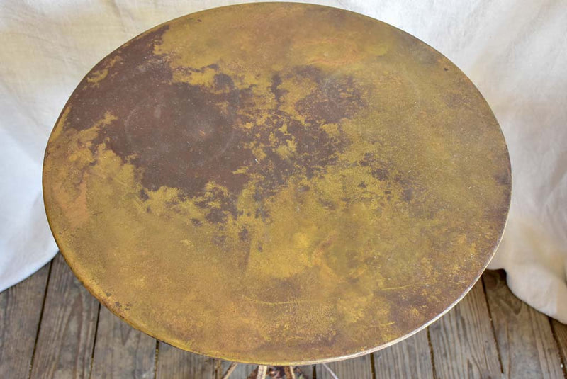 Antique French riveted 'Eiffel' garden table