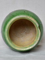 Confit pot, antique, green, small 6¼"